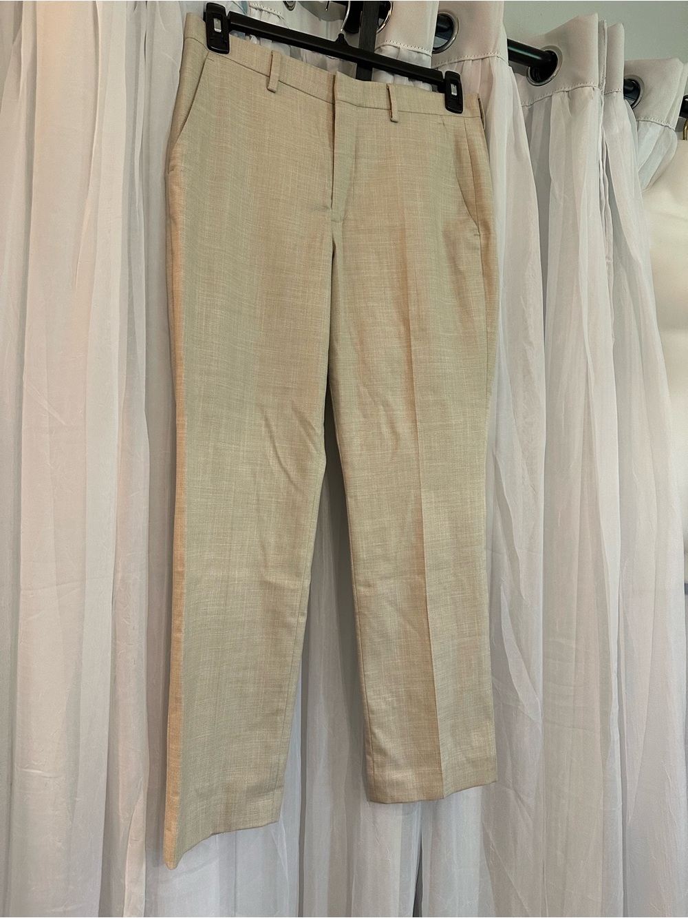 Express Men's Tailored Beige Dress Pants - Classic Slim Fit NWOT